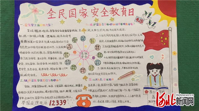 石家庄市西三庄学校开展国家安全教育日宣传教育活动