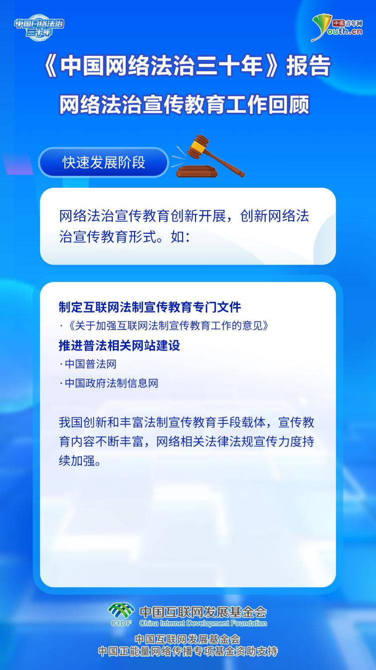 【法治网事】三十年砥砺前行：网络法治宣传教育不断创新 法治理念深入人心